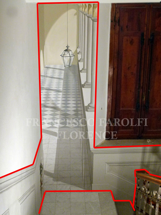 Decorazione murale a trompe l’œil