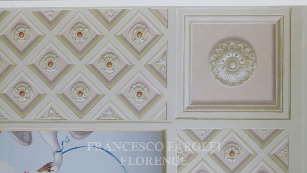 Decorazione a trompe l’œil su soffitto